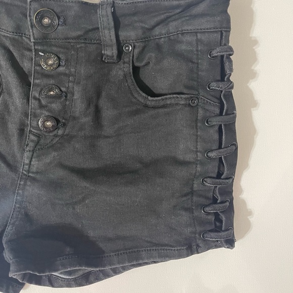 Free People Black shorts with braided sides - Picture 2 of 11